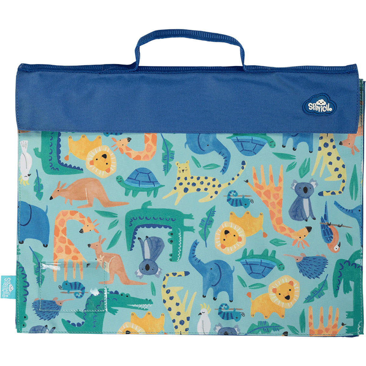 Spencil Homework Bag Book Bag 25 x 37cm Large Safari Puzzle