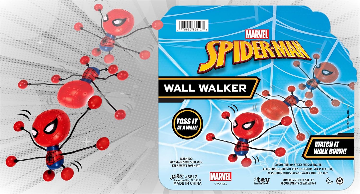 Spider-Man Stretchy Window-Crawler Toy – Sticky Wall Climber & Marvel Fidget Toy