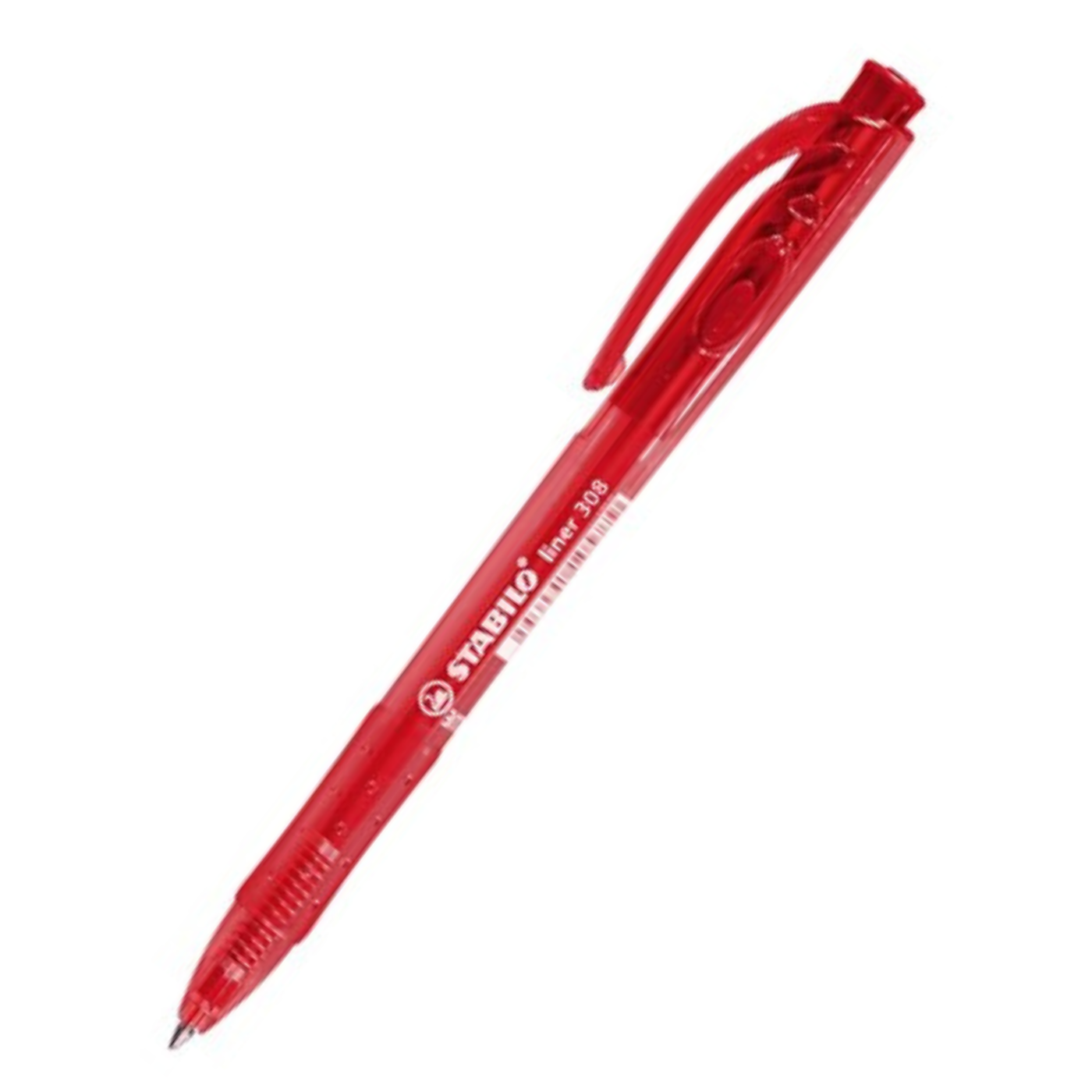 Stabilo Ballpoint Pen 308 Liner Retractable Medium Tip Red