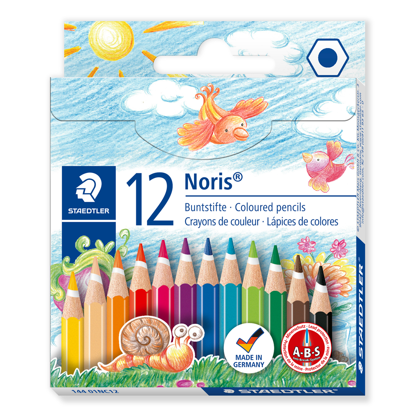 Staedtler Colouring Pencils Noris Club 144 Half Length 12 Pack