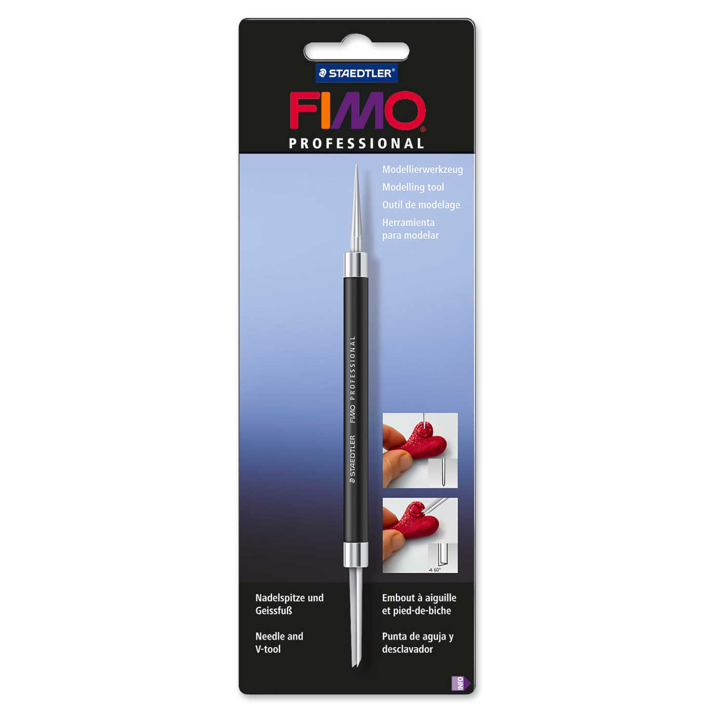 Staedtler FIMO Clay Modelling Professional Needle & V Tool 8711 04 Bla ...