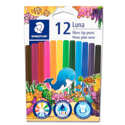 Staedtler Luna Fibre Tip Felt Pens 12 Shades
