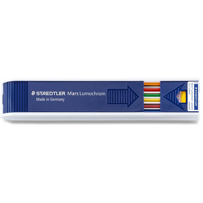 Staedtler Mars Drawing Leads 204-S Lumochrom 2mm Tube of 12 Assorted Colours