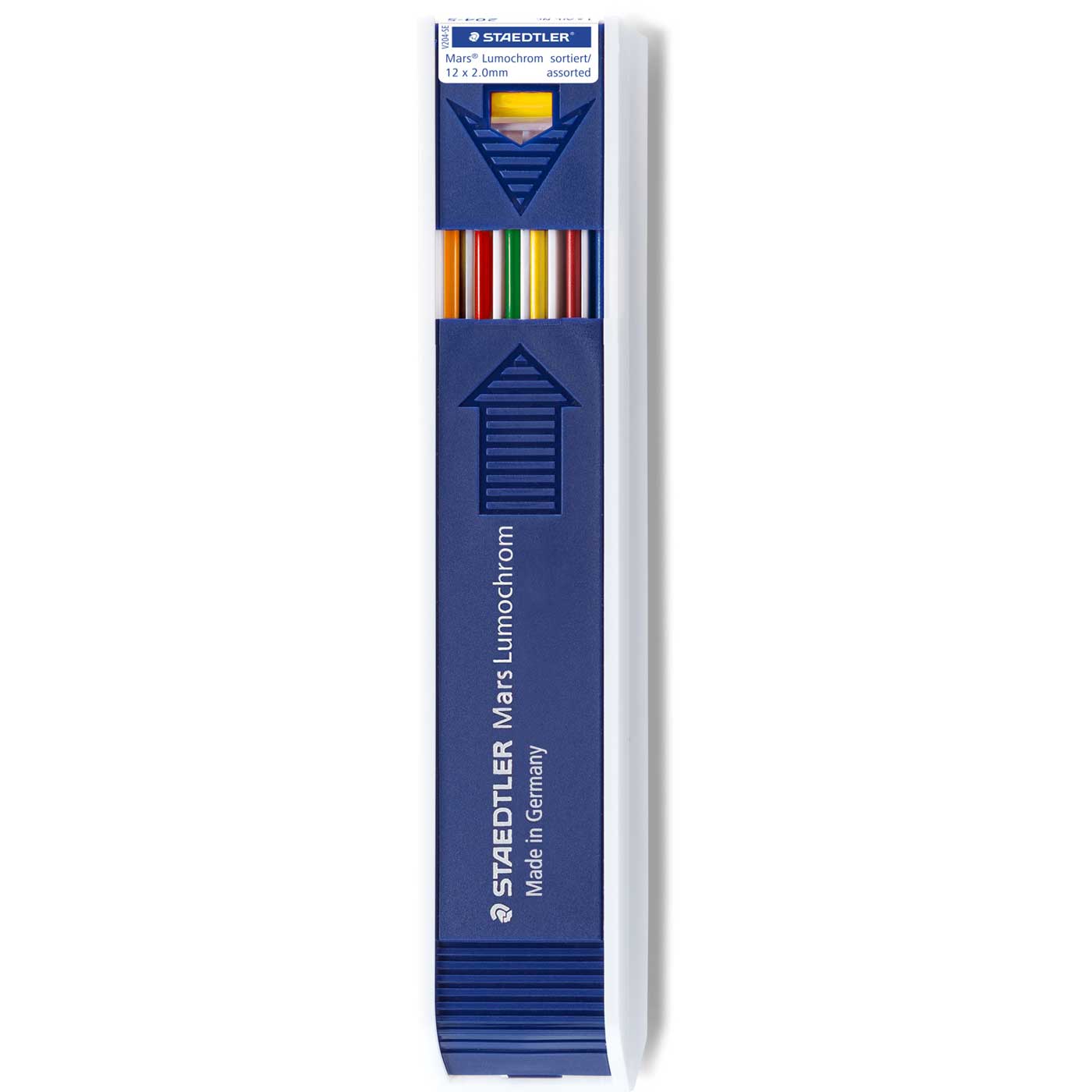 Staedtler Mars Drawing Leads 204-S Lumochrom 2mm Tube of 12 Assorted Colours