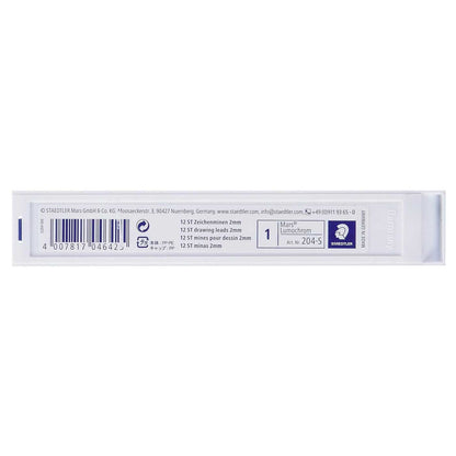 Staedtler Mars Drawing Leads 204-S Lumochrom 2mm Tube of 12 Assorted Colours