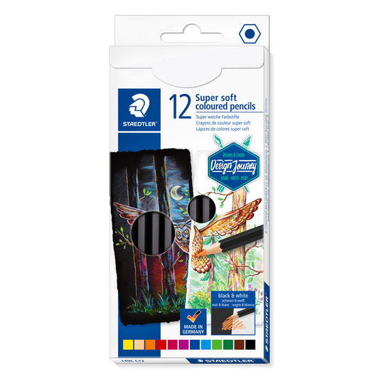 Staedtler Super-Soft Coloured Pencils 149C C12 Design Journey 12 Shades