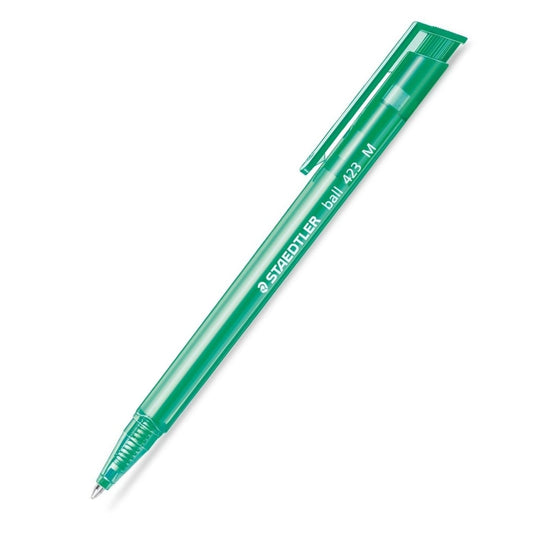 Staedtler Ballpoint Pen 423 M-5 Triangular Medium Tip Green