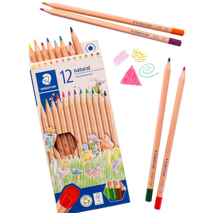 Staedtler Colouring Underwater Adventures Set – 12 Natural Coloured Pencils & 64-Page Underwater Adventures Colouring Book