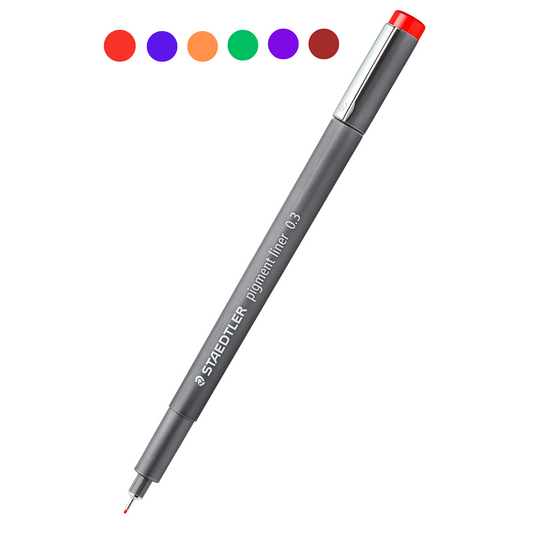 Staedtler Fineliner 308 Pigment Ink Pen Marsgraphic 0.3mm Assorted Colours