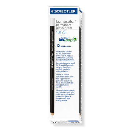 Staedtler Lumocolor® Permanent Chinagraph Glasochrom Pencil 108 20 White