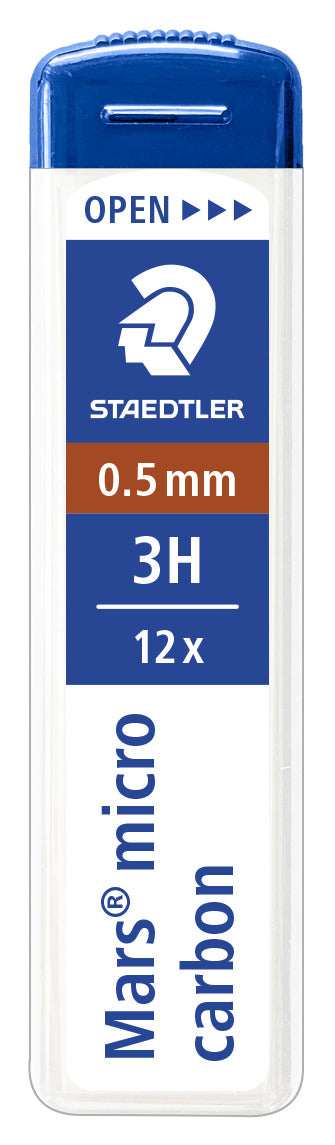 Staedtler Mars Micro Carbon Lead 250 05-3H Tube of 12 Grade 3H 0.5mm