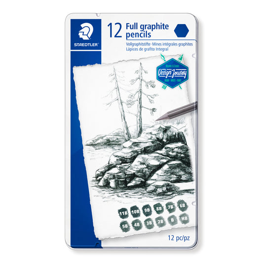 Staedtler Mars® Lumograph® Pure Graphite 100G Pencils Tin of 12 [Degrees HB-11B]