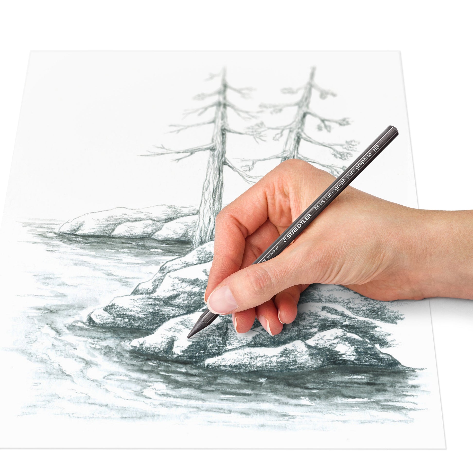Staedtler Mars® Lumograph® Pure Graphite 100G Pencils Tin of 6 [Degrees HB-10B]