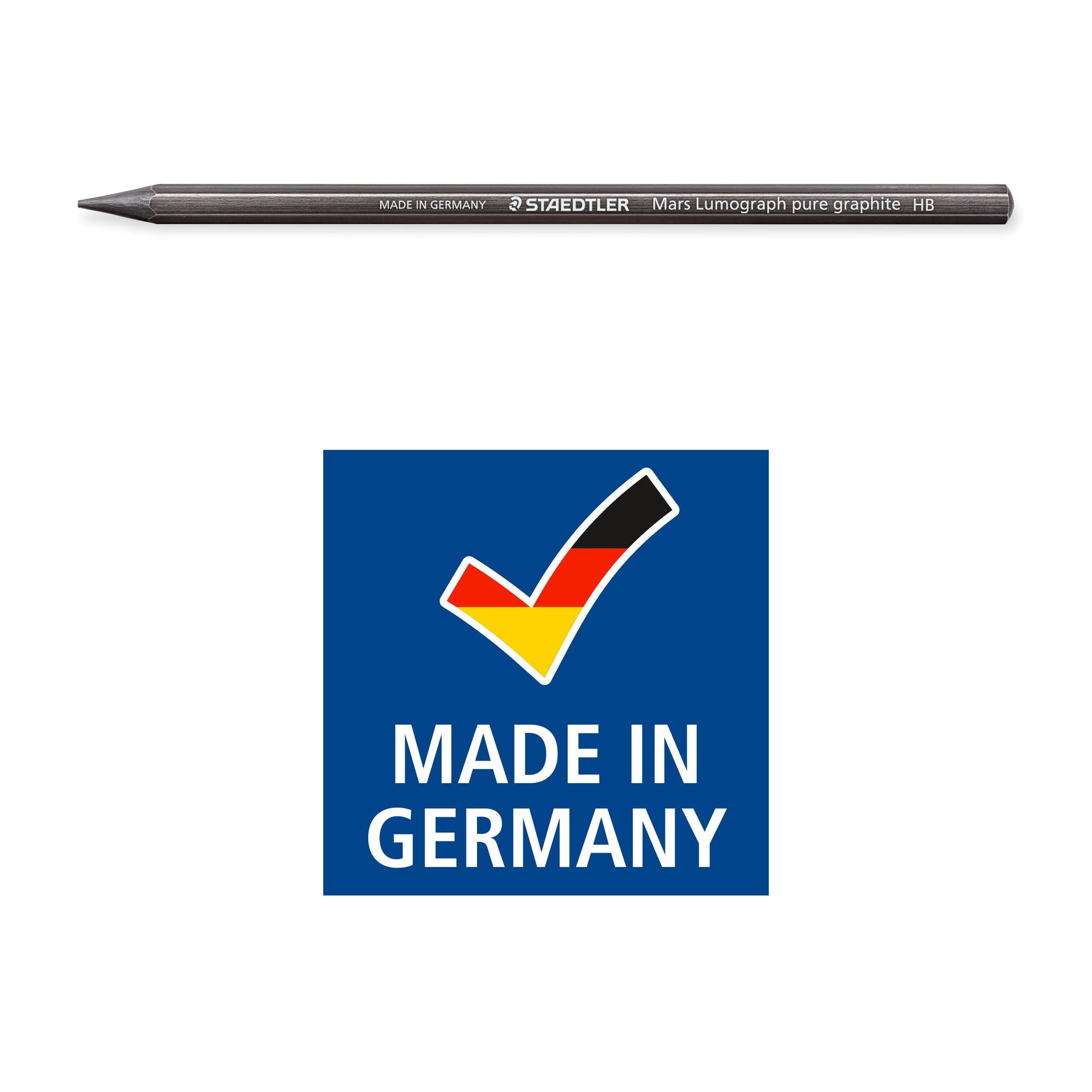 Staedtler Mars® Lumograph® Pure Graphite 100G Pencils Tin of 6 [Degrees HB-10B]