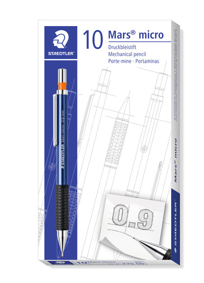 Staedtler Mechanical Pencil 775 Mars Micro Fineline 0.9mm Box of 10