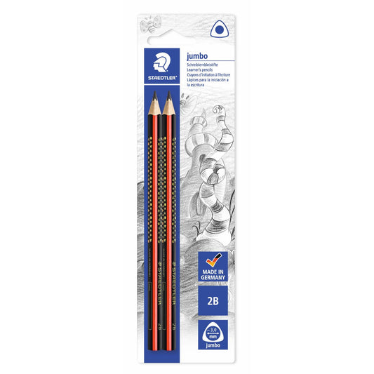 Staedtler Triangular Jumbo Pencil 1285 1BK2 Grade-2B Pack of 2