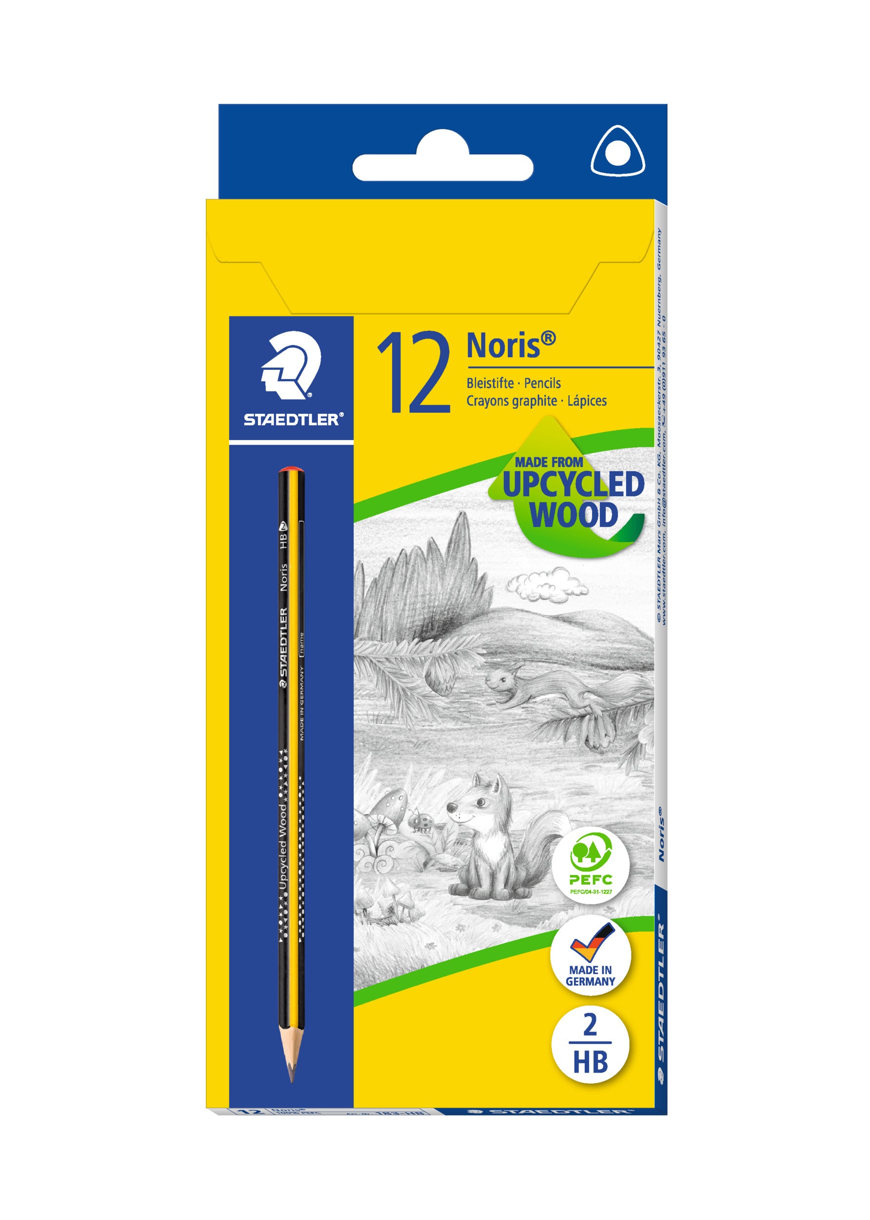Staedtler Triangular Pencil 183-HB Graphite Noris Club HB Box 12