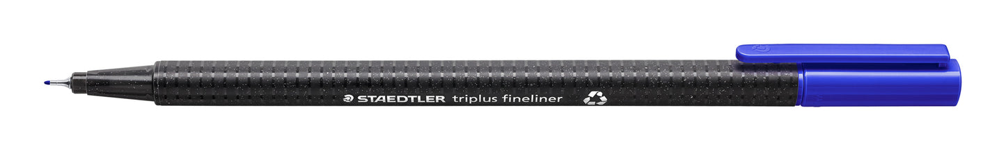 Staedtler Triplus Fineliner Note Blue Ink Triangular 0.3mm Pack of 4