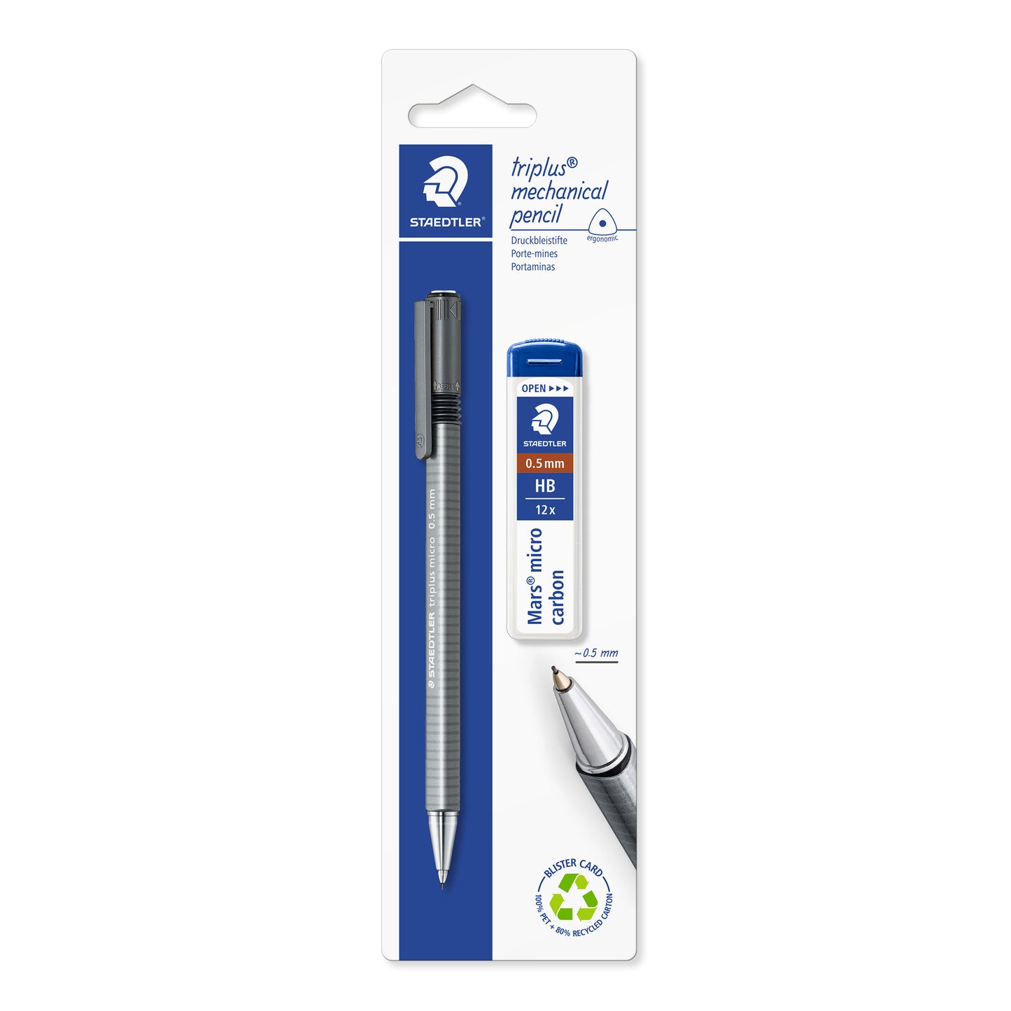 Staedtler Triplus Micro Mechanical Pencil 0.5mm with HB Lead Tube
