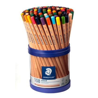 Staedtler Coloured Pencils Hexagonal 143N KP108 Natural Cup of 108