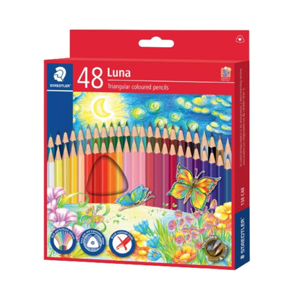 Staedtler Colouring Pencils Triangular Luna Full Length 48 Pack