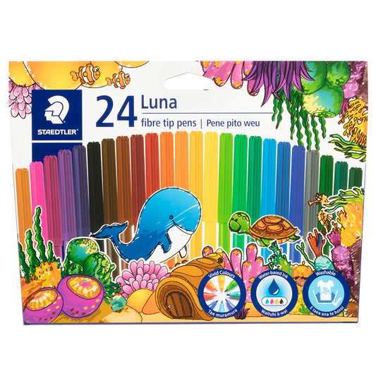 Staedtler Luna Fibre Tips Felt Pens 24 Shades