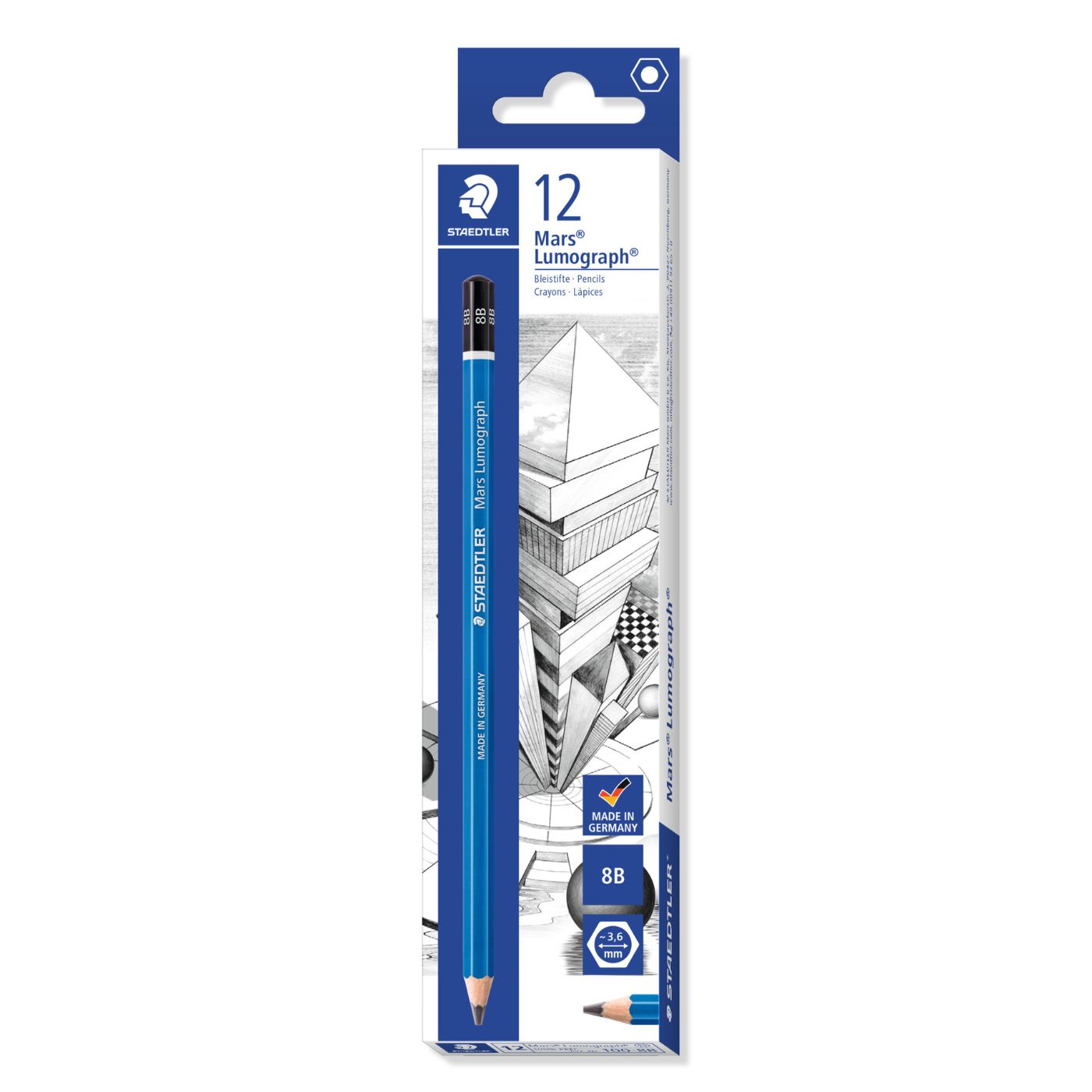 Staedtler  Mars® Lumograph® 100-8B Artists Pencil – Premium 8B Drawing Pencil Box of 12