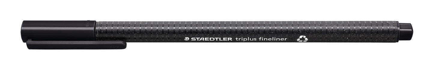 Staedtler Triplus Fineliner Note Black Ink Triangular 0.3mm Pack of 4