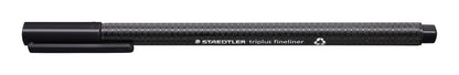 Staedtler Triplus Fineliner Note Black Ink Triangular 0.3mm Pack of 4