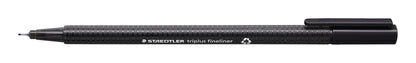 Staedtler Triplus Fineliner Note Black Ink Triangular 0.3mm Pack of 4