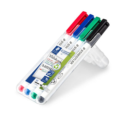 Staedtler Whiteboard Pen Lumocolor 301 Medium Tip 1mm Wallet of 4
