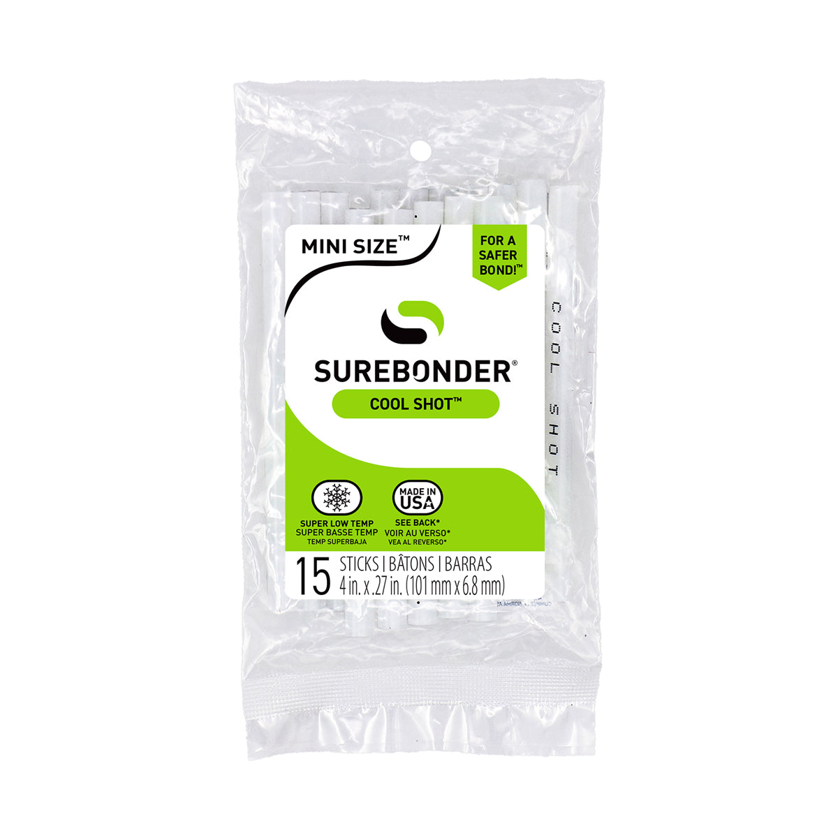 Surebonder CS-15 Cool Shot Mini Glue Sticks 6.8x101mm Pack of 15