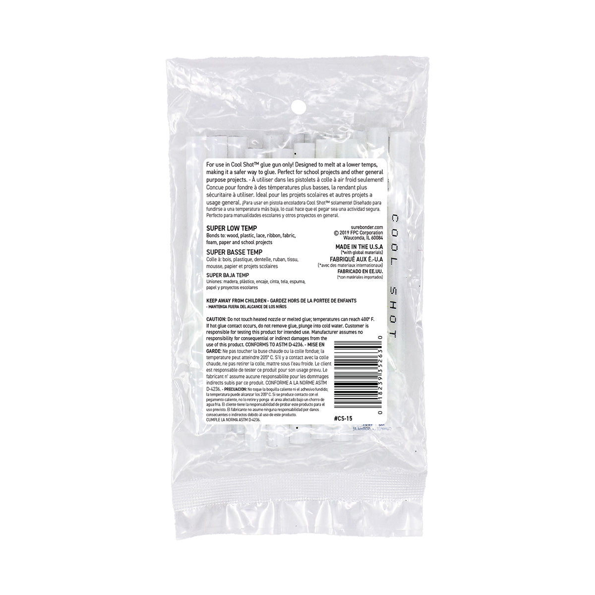 Surebonder CS-15 Cool Shot Mini Glue Sticks 6.8x101mm Pack of 15