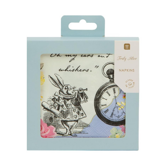 Talking Tables Truly Alice 25cm Cocktail Napkin Pack of 20
