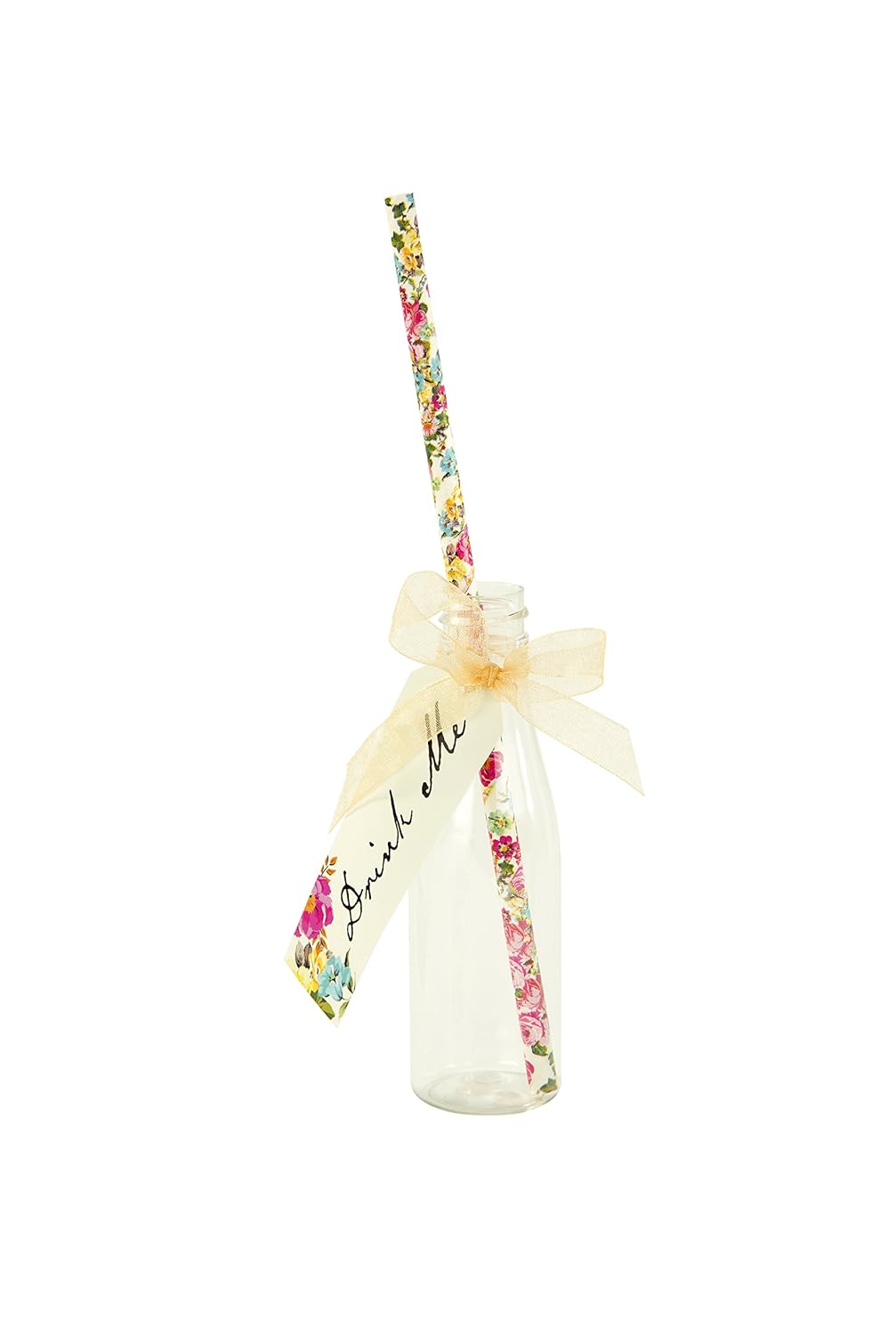 Talking Tables Truly Alice Drink Set of 6 Bottles, Tag & 12 Straw Set