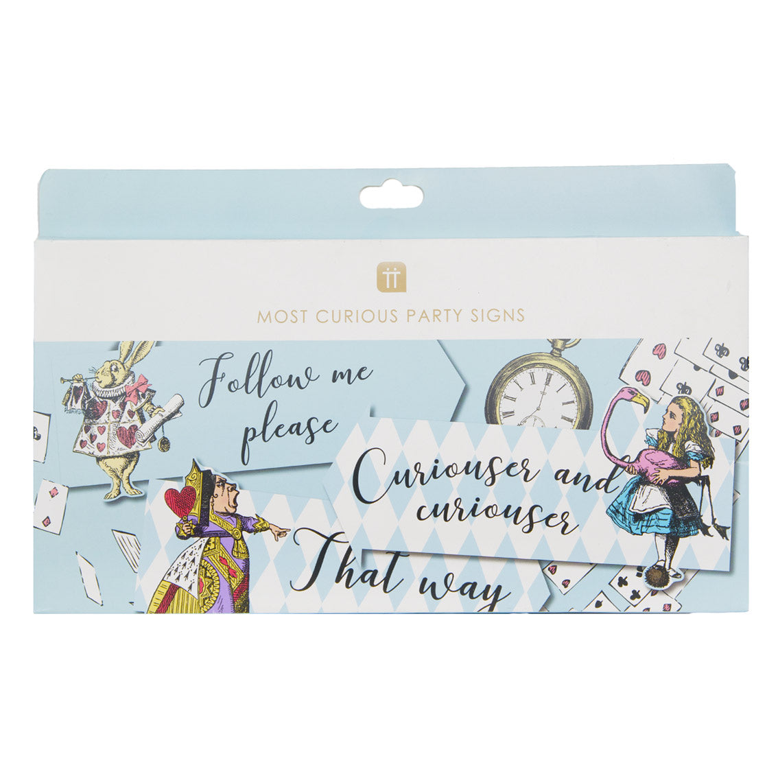Talking Tables Truly Alice Most Curious Paper Party Signs Pack of 12
