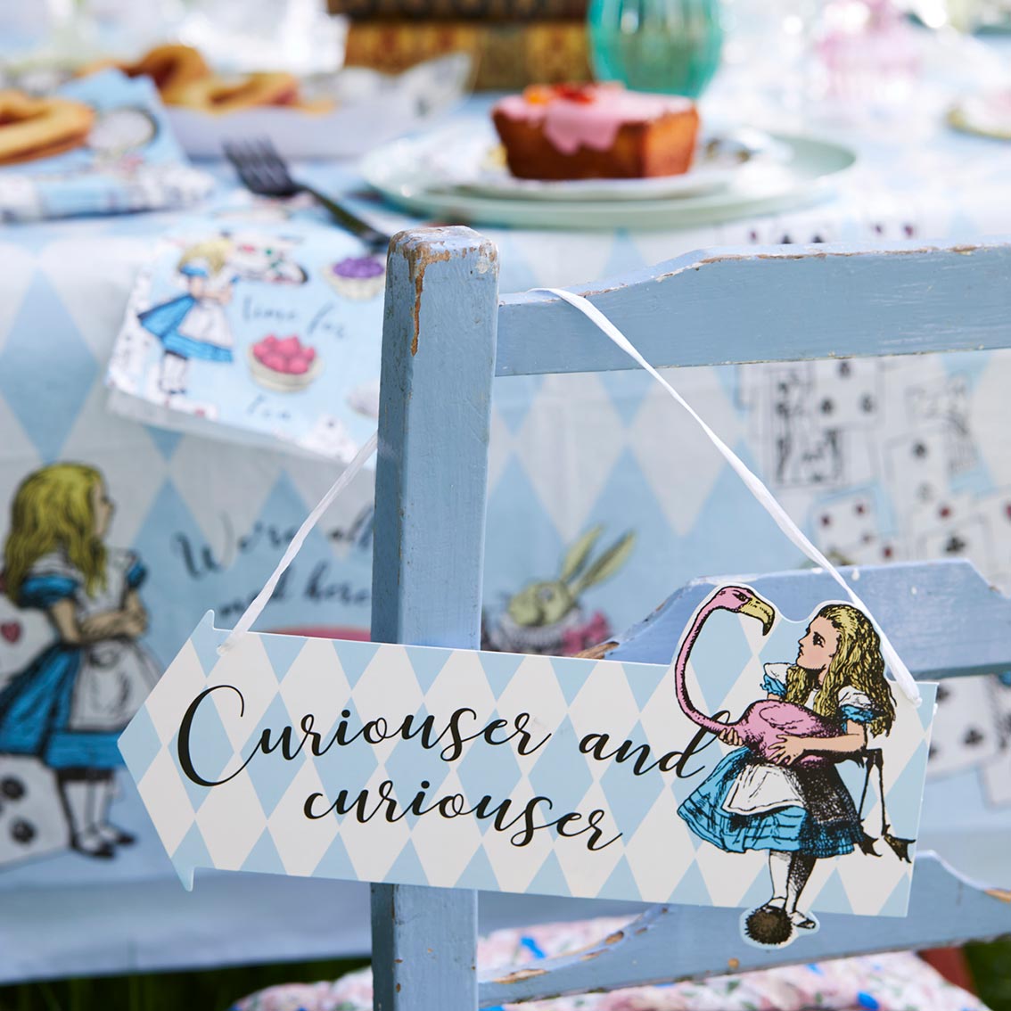 Talking Tables Truly Alice Most Curious Paper Party Signs Pack of 12