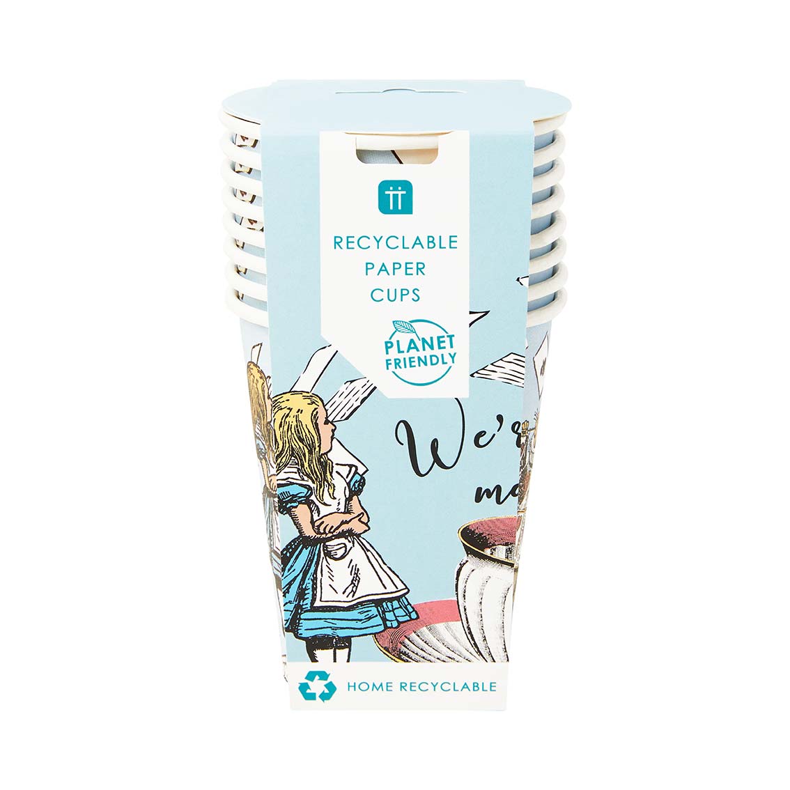 Talking Tables Truly Alice Paper Cups Pack of 8