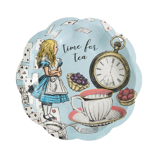 Talking Tables Truly Alice Scalloped Paper Plates 7 Inch Pack of 12