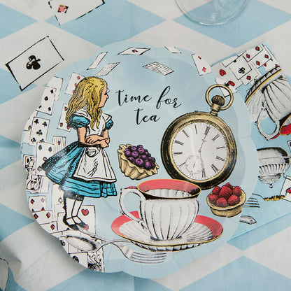 Talking Tables Truly Alice Scalloped Paper Plates 7 Inch Pack of 12