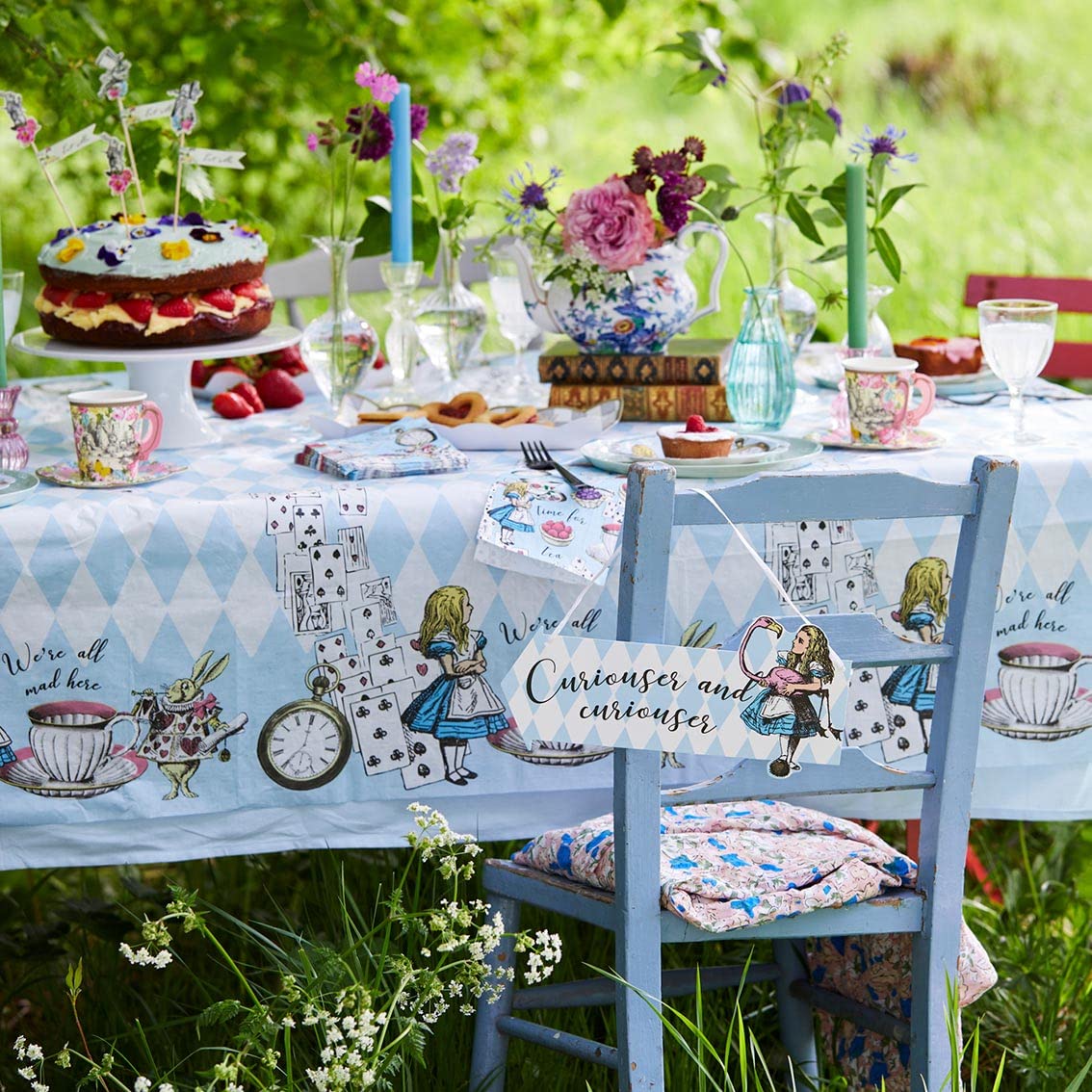Talking Tables Truly Alice Table Cover 120cm x 180cm