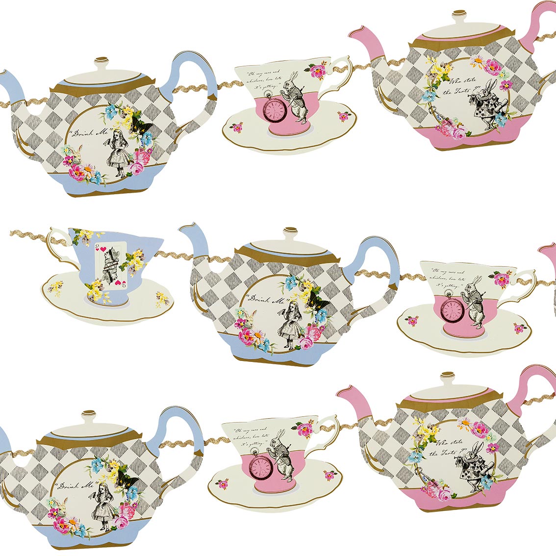 Talking Tables Truly Alice Teapot Bunting 4 Metres