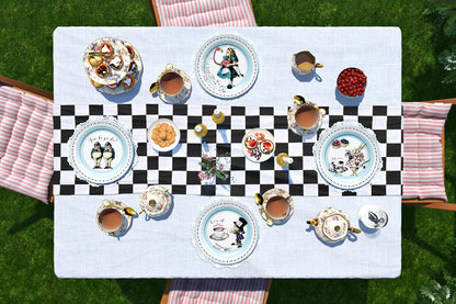 Talking Tables Alice in Wonderland Bright Blue Scalloped Paper Plates 23cm Pack of 12