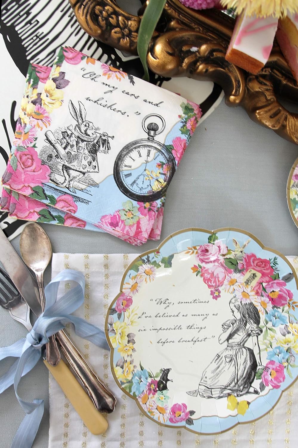 Talking Tables Truly Alice 25cm Cocktail Napkin Pack of 20