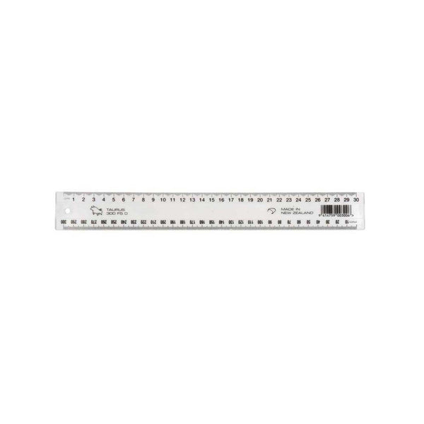 Taurus Ruler Clear Plastic 30cm – School Depot NZ