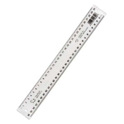 Taurus Ruler Clear Plastic 30cm