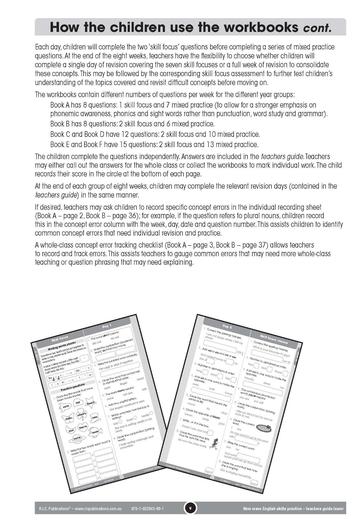 Teachers Guide to New Wave English Skills Practice Year 1 & 2