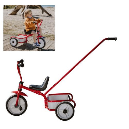 Tri-ang 2.0 Tuff Trike with Push Bar – Red | Classic Kiwi Ride-On Trike