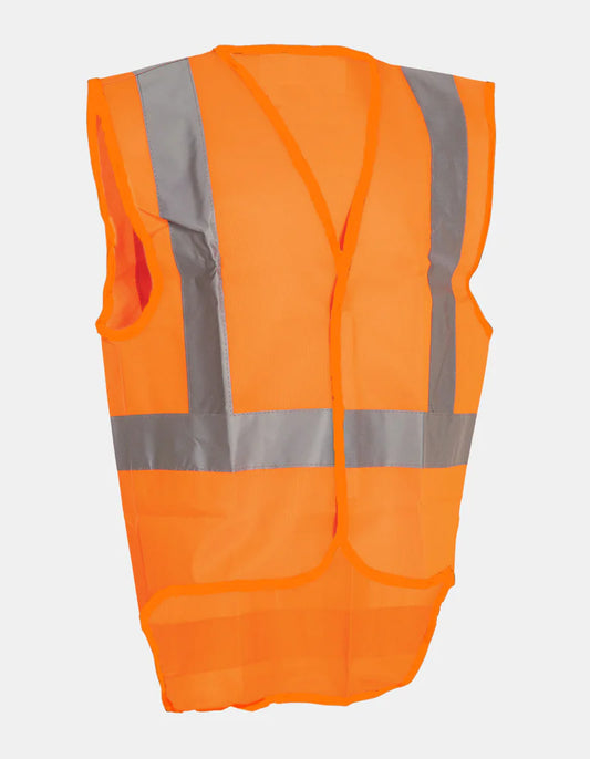 Tuffviz Kids High Visibility Safety Vest Orange 4-15 Years