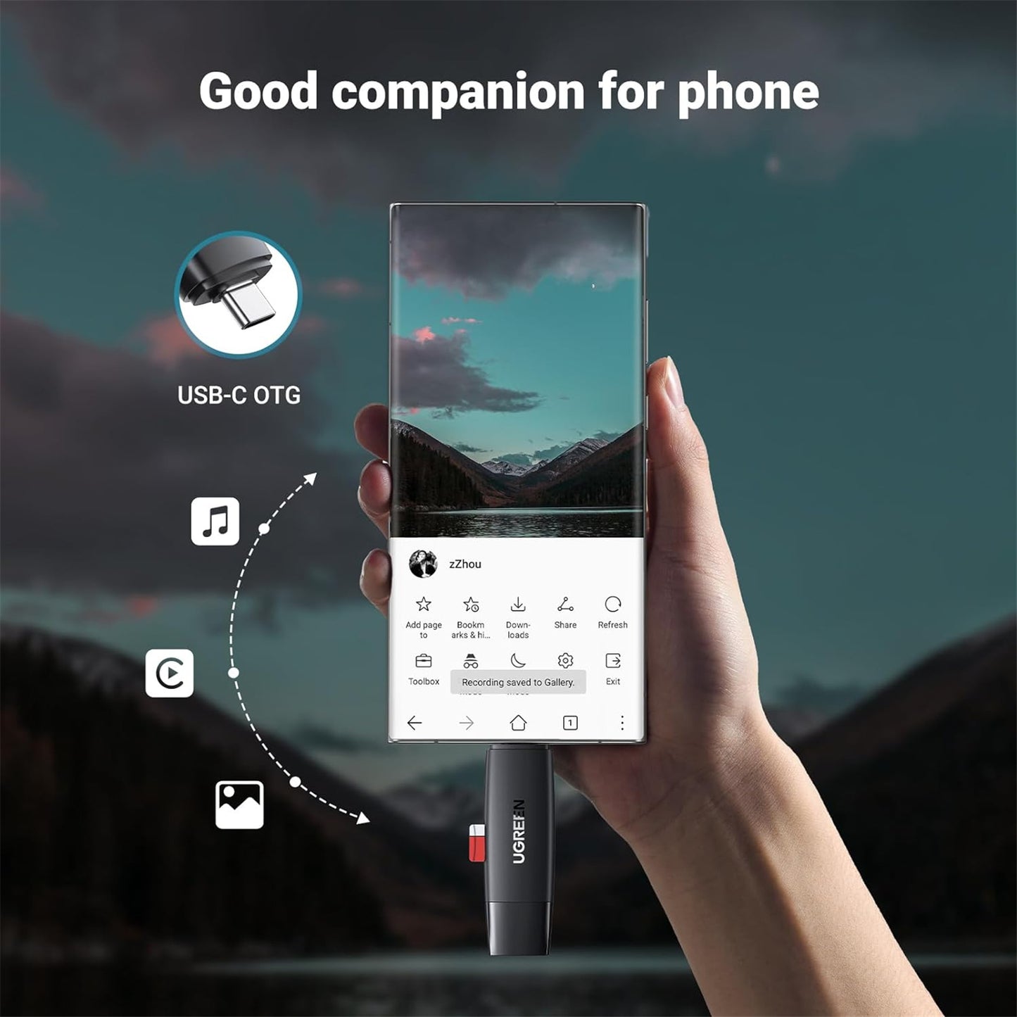 UGREEN USB-C +USB-A To TF/SD 3.0 Multi Card Reader